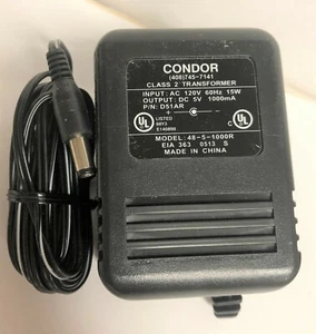 Power Supply-Wall Charger Condor Adapter 48-5-1000r Class 2 transformer  # 12279 - Picture 1 of 6