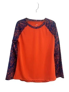 Pro Player Girls Printed Sleeve Raglan Coral Top Size 14/16 - Picture 1 of 6