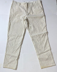 Preowned- Ann Demeulemeester Striped Button Fly Trousers Mens (Size L)
