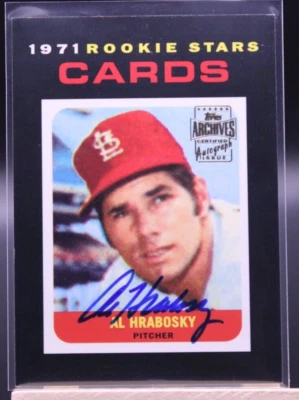 2001 Topps Archives AL HRABOSKY On Card Auto!! Reprint of his '71 Rookie Card!! - Image 1 of 2