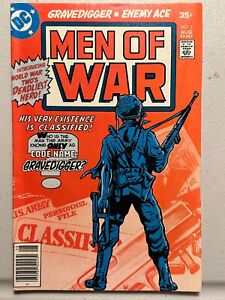 MEN OF WAR #1 VERY FINE+ DC COMICS 1977 HIGH GRADE BRONZE GRAVEDIGGER ENEMY ACE