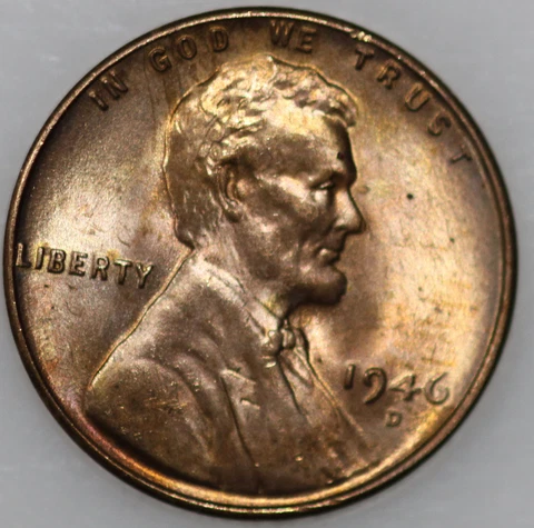 * 1946-D Wheat Cent Uncirculated BU, Popular Collector Coin As Shown Cover