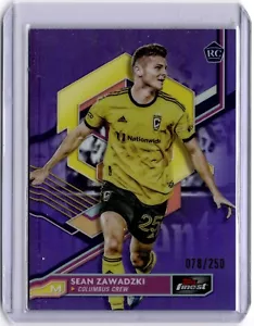 Sean Zawadzki 2023 Topps Finest MLS Purple Refractor #85 #078/250 Columbus - Bild 1 von 2