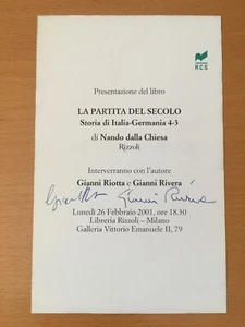 Invito firmato da Gianni Rivera - Bild 1 von 1