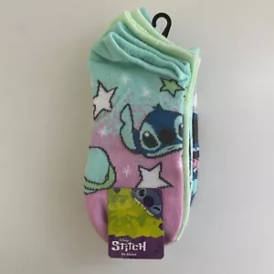 Disney Lilo & STITCH Womens Girls No Show Socks 5 Pairs Shoe Size 4-10 NEW! - Picture 1 of 8