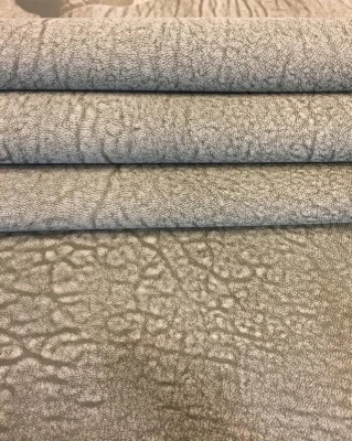 Gray Suede Leather Hides Soft Thin Sew Material Textured Fabric Craft Upholstery - Image 1 of 4
