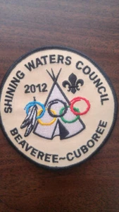 Boy Scout Patch Shining Waters Council 2012 Beaveree Cuboree - Bild 1 von 2