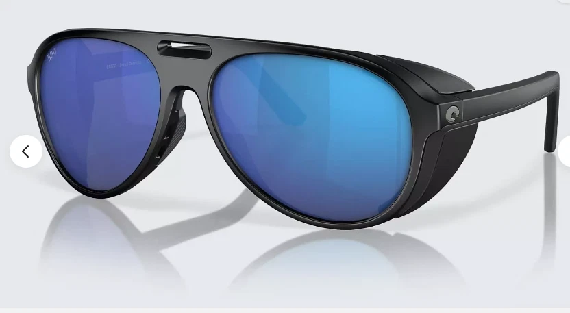 NEW Costa Del Mar Grand Catalina Matte Black / Blue Mirror Polarized Glass 580G - Image 1 of 1