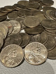 FREE SHIP P Sacagawea Native American $1 Dollar One US Golden Color Coin 1.00 - Picture 1 of 1