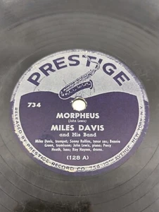 Morpheus/Blue Room MILES DAVIS 78 RPM JAZZ RARE G- - Picture 1 of 8