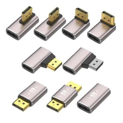 Displayport 1.4 Adapter 90 Degree DisplayPort Converter 8K/60Hz Right Angle - Image 1 of 4