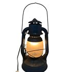 VTG  Dietz No. 2 D-Lite Lantern Clear Glass Blue NY Converted To Lamp