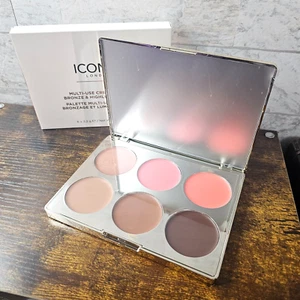 Iconic London Multi Use Cream Blush Bronze Highlight Cream Palette MSRP $49 NEW - Picture 1 of 4