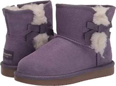NUEVAS Botas Koolaburra de UGG Victoria Mini Púrpura Niña Grande Talla 5, ENVÍO GRATUITO Foto 1 de 3