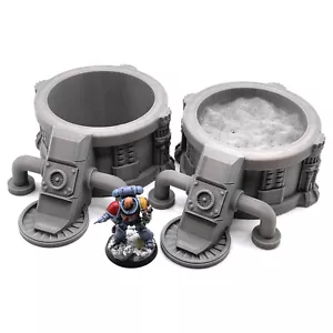 2x Cuba Química Industrial 28mm Paisaje Terreno Mesa Wargaming Grimdark - Imagen 1 de 4