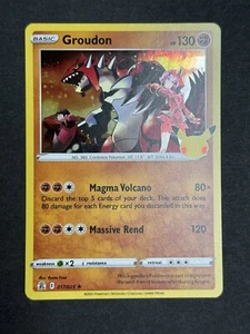 Groudon 017/025 Celebraciones Holo Raro Pokemon Juego de Cartas Coleccionables Casi Nuevo/Casi Como Nuevo - Imagen 1 de 1