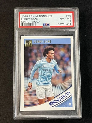 2018-19 Panini Donruss Leroy Sane #40 PSA 8 GEM MT POP 1 - Image 1 of 2