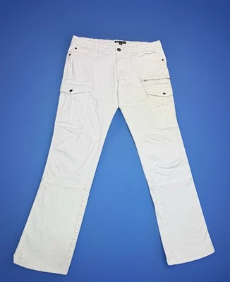 I.N.C  Berlin Slim Straight White Cargo Jeans Size 33/32 Stretch Comfort  - Image 1 of 4