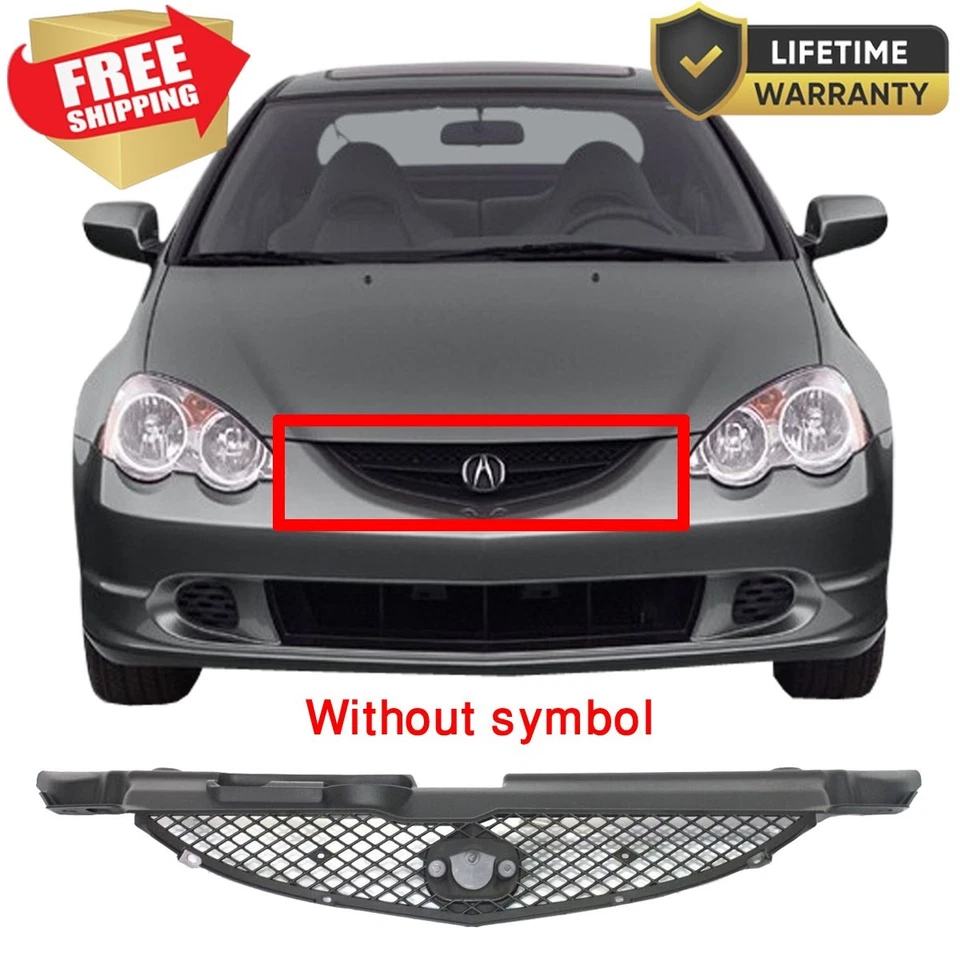 For 2002-2004 New Matte-Black Front Grille Fits Acura RSX Plastic AC1200111 Foto 1 de 4