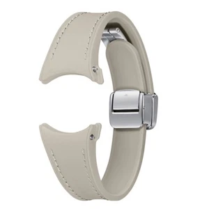 SAMSUNG Galaxy Watch 4/5/6 D-Buckle Hybrid Eco-Leather Band Etoupe S/M ET-SHR93 - Photo 1/24