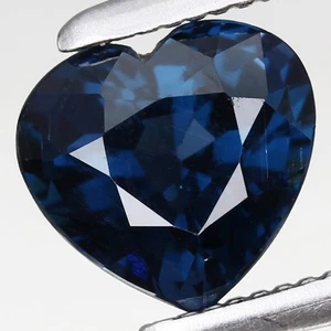 0.96ct 5.7x6mm Heart Natural Unheated Tanzanian Blue Spinel, Africa Gemstone - Picture 1 of 4