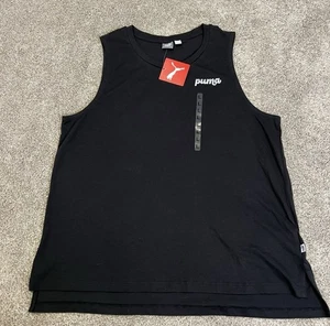 Puma ESS Logo Sleeveless Black Work Out Tank Top Women’s Size Large Athletic - Picture 1 of 4