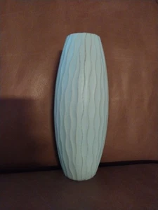 Stonebriar Medium Weathered Pale Ocean Wood Vase 12 Inch - Picture 1 of 5