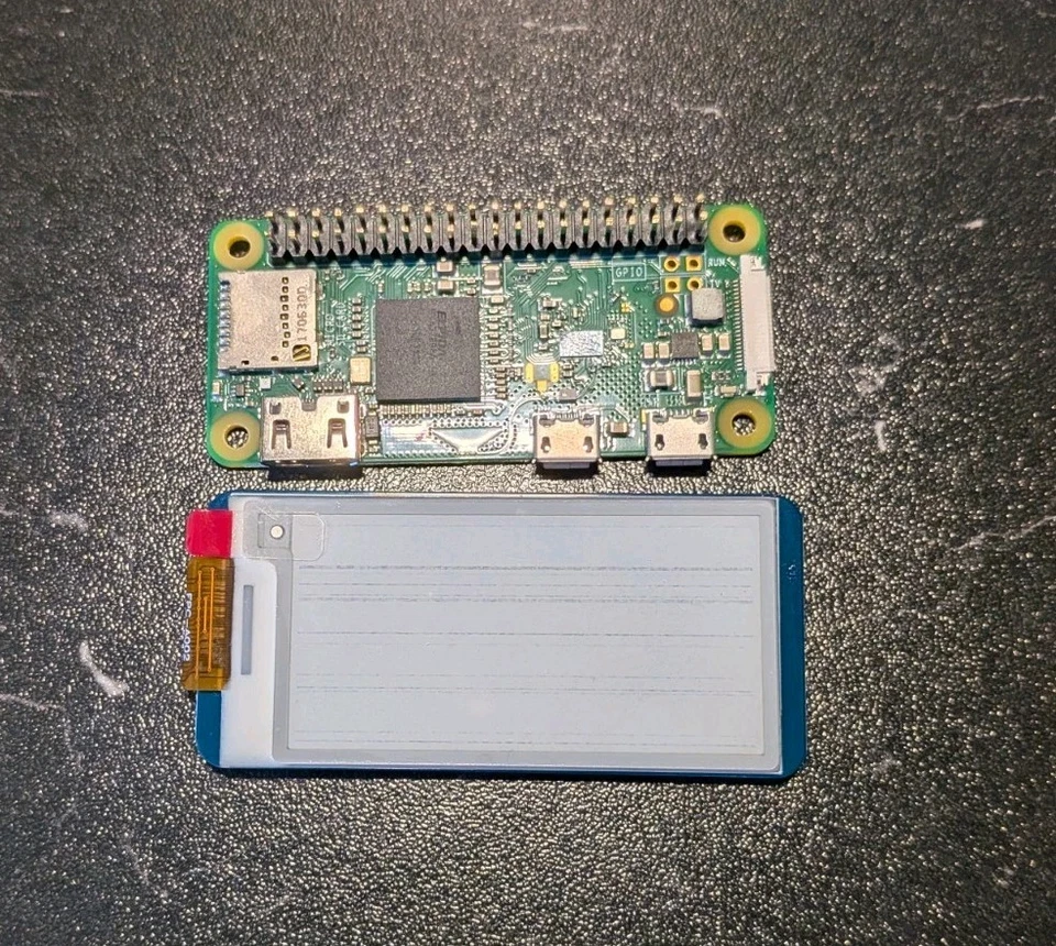 Raspberry Pi Zero W w/Header ver 1.1 Waveshare Eink V4 Pwnagotchi  - Image 1 of 4