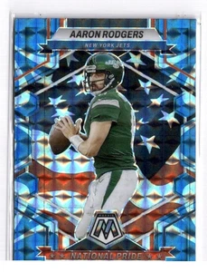 Mosaico Aaron Rodgers 2023 #253 Blue Mosaic Prizm National Pride New York Jets - Foto 1 di 2