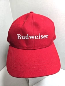 VTG BUDWISER RED SNAP BACK CAP - Picture 1 of 3