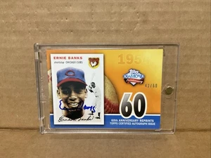 Autógrafos Topps 60 aniversario 2011 reimpresión #EB Ernie Banks automático/60 - Imagen 1 de 6