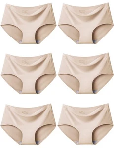 Teen Girls Seamless Underwear Women No Show Stretch Bikini Panties 6-Pack US ... - Picture 1 of 6