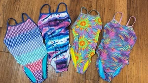 4 Dolfin uglies Sporti Walsh girls practice swimsuit size 26 starburst check - Picture 1 of 3