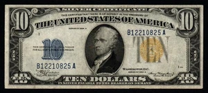 1934A $10 CRISP XF WWII NORTH AFRICA EMERGENCY ISSUE Silver Certificate!! - Picture 1 of 2
