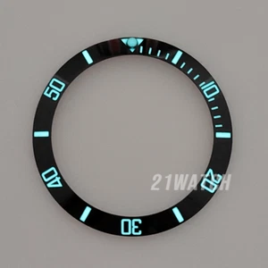 Inserto de bisel de cerámica completamente luminoso negro de 38 mm para subestilo SKX007/009 - Imagen 1 de 5