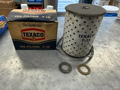 Filtro de aceite Texaco Vintage NOS T-15 con caja Ford 57 - 74 CH330PL Foto 1 de 4
