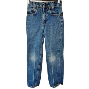 Levis Jeans Boys 22 x 23 Classic Straight Leg Blue Pockets Vintage Denim USA - Picture 1 of 7