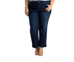 Charter Club Women's Blue Willow Wash Tummy Slimming Straight Leg Jeans Sz 14WP - Picture 1 of 10