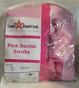 Dress UP America "Pink Doctor Scrubs" Child Costume ~ Size Medium Toddler 8 -10 - Picture 1 of 7