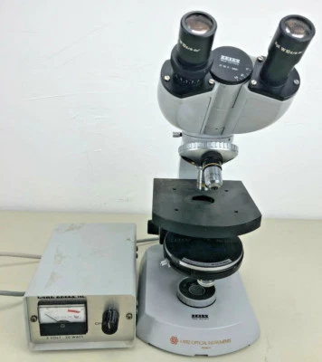 Microscopio Carl Zeiss 9901 con fuente de alimentación Zeiss 872E y condensador de contraste de fase Foto 1 de 4