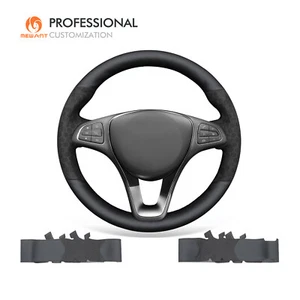 MEWANT DIY Funda de volante de gamuza en relieve de cuero genuino para Benz W205 C117 C218 - Imagen 1 de 10