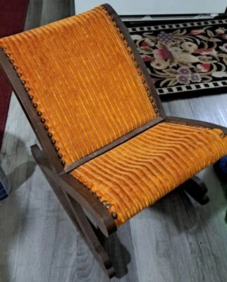 Taburete balancín vintage victoriano gota época victoriana años 1880-90 Foto 1 de 4