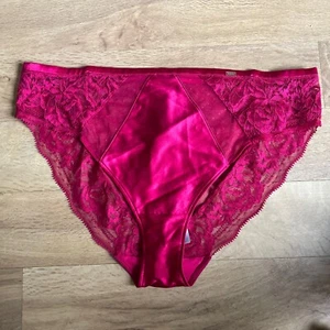 M&S Rosie for Autograph Silk & Lace High Leg Knickers 16 Magenta Red - Picture 1 of 5