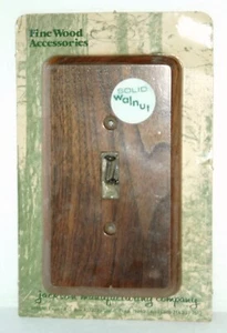 Solid American Black Walnut Single Switch Plate Cover - Made in USA - Picture 1 of 5