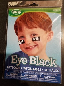 Savvi Eye Black Tattoos - 4 Tattoo Sheets - Picture 1 of 1