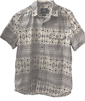 Camisa Topman Calce Clásico Reino Unido Mediana Manga Corta Azteca Geométrica Foto 1 de 4