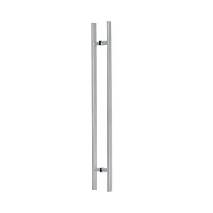 Door Pull, Entry Door Handle Rectangle ‘H’ Type – 48" Satin - Picture 1 of 15