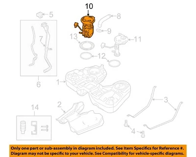 Componentes del sistema de combustible Ford OEM 2008 Taurus X - Conjunto de bomba de combustible 8A4Z9H307C Foto 1 de 2
