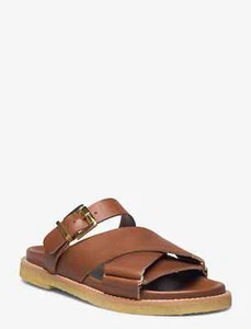Clarks Originals Desert Cross Ladies Brown Leather Sandals Size UK 5 D /38 - Picture 1 of 4