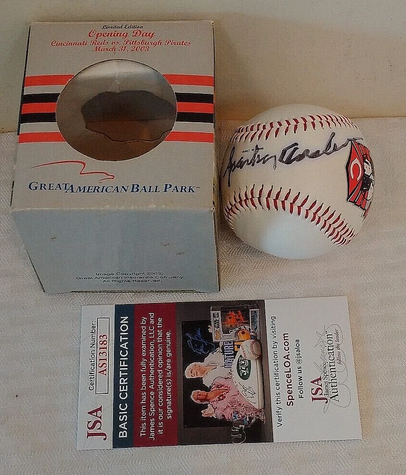 SPARKY ANDERSON Autographed Signed Reds MLB 2002 SGA Ball Park Baseball JSA HOF - Image 1 of 1